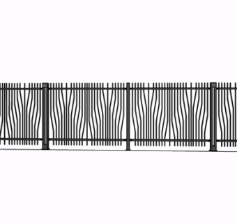 现代金属护栏su模型