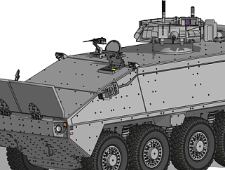 现代装甲车su模型