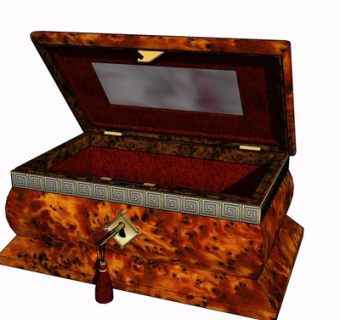 新古典实木箱子su模型