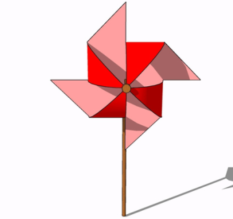 现代风车玩具su模型