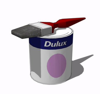 现代油漆su模型