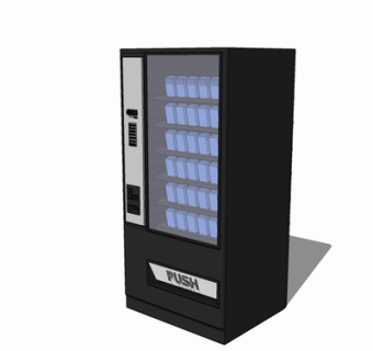 现代自动贩卖机su模型