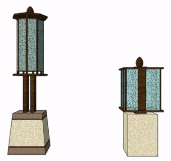 现代景观灯su模型