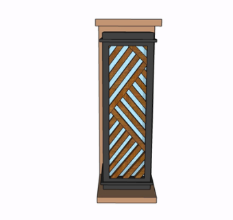 现代金属壁灯su模型