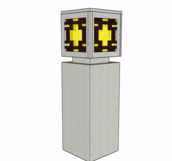 新中式景观灯su模型