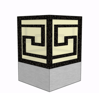 现代景观灯su模型