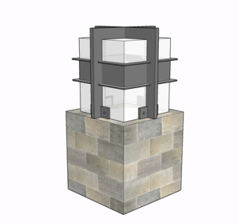 现代景观灯su模型