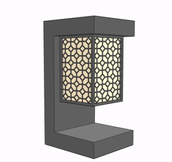 现代景观灯su模型