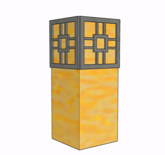 现代景观灯su模型