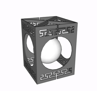 现代景观灯su模型