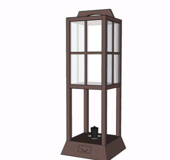 现代落地灯su模型