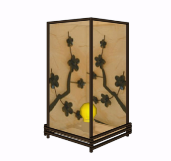 新中式景观灯su模型