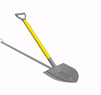 现代铁锹su模型