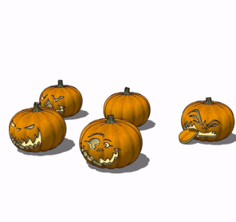 现代南瓜摆件su模型