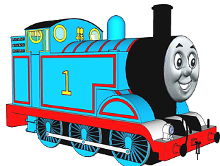 现代托马斯小火车儿童玩具su模型