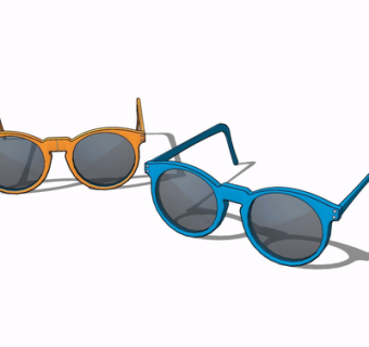 现代眼镜su模型