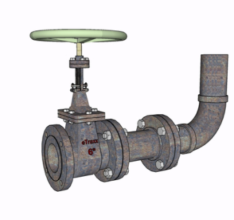 工业风金属水管su模型