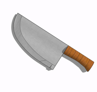 现代菜刀su模型