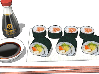 日式寿司su模型