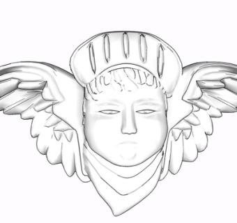 欧式天使雕塑su模型