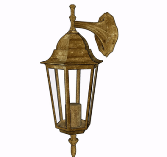 现代金属壁灯su模型