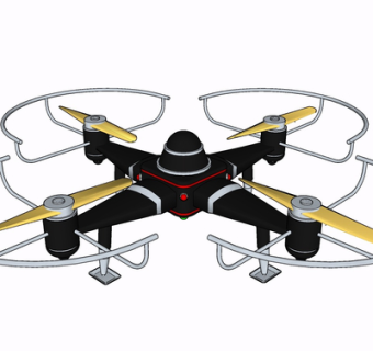 现代遥控飞机玩具su模型