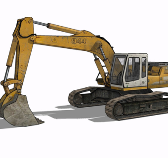 现代挖掘机su模型