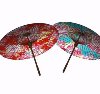 日式雨伞su模型