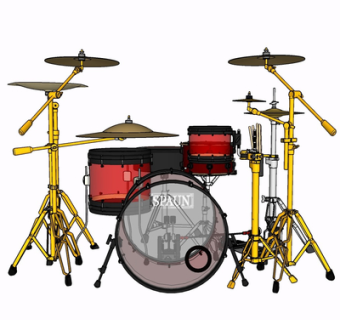 现代架子鼓su模型
