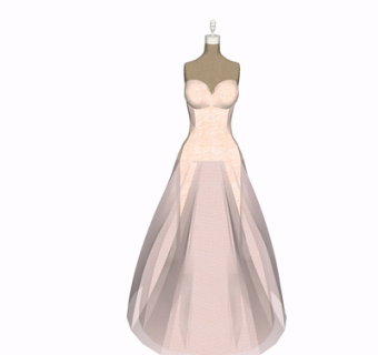现代女士礼服su模型