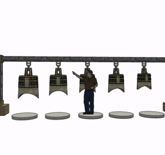 中式青铜编钟su模型