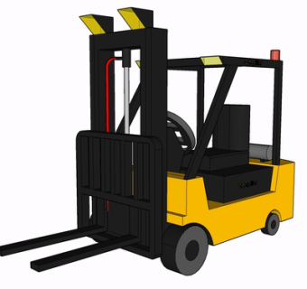 现代叉车su模型