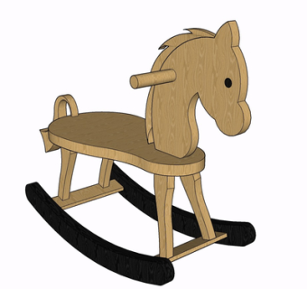 现代木马玩具su模型