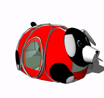 现代小猪帐篷su模型