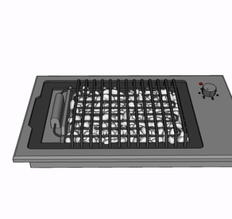现代烧烤架su模型