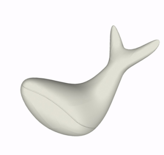 现代海豚摆件su模型