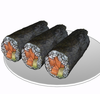 日式寿司su模型