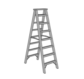 现代人字梯su模型