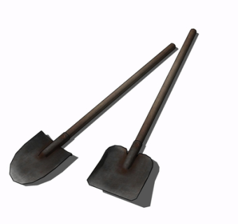 现代铁锹su模型