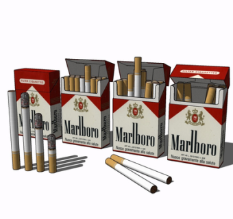 现代万宝路香烟su模型