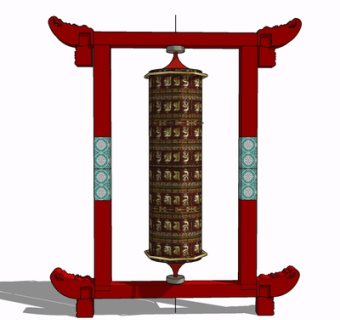 新中式摆件su模型