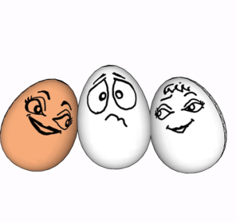 现代鸡蛋摆件su模型