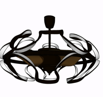 现代金属吊灯su模型