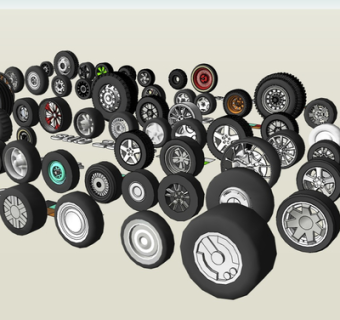 现代车轮su模型