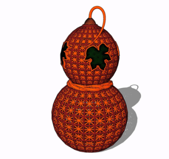 现代葫芦摆件su模型