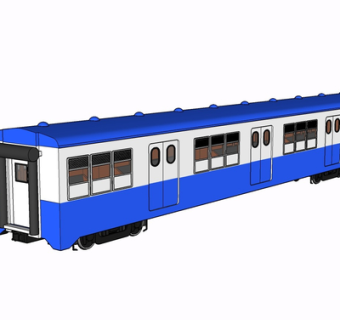 现代火车su模型