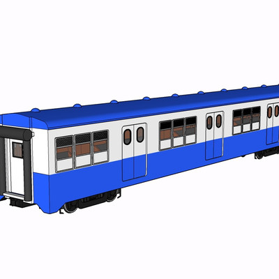 现代火车su模型