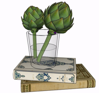 现代花瓶花卉su模型