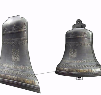 中式青铜编钟su模型