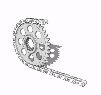 工业风金属齿轮摆件su模型